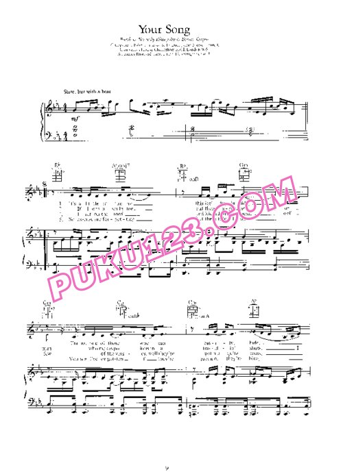 埃尔顿·约翰Elton John《The Very Best Of》专辑原版钢琴谱集钢琴谱第1页