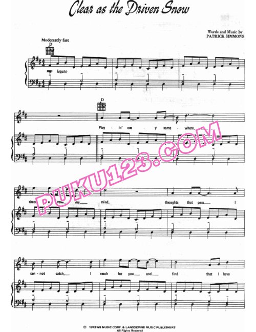 摇滚乐队 Doobies Brothers《Songs book》歌曲专辑钢琴谱9首钢琴谱第1页