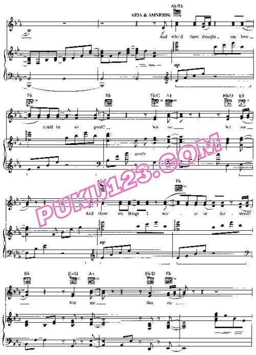 百老汇 Elton John and Tim Rice《阿依达AIDA》全剧原版钢琴谱钢琴谱第3页