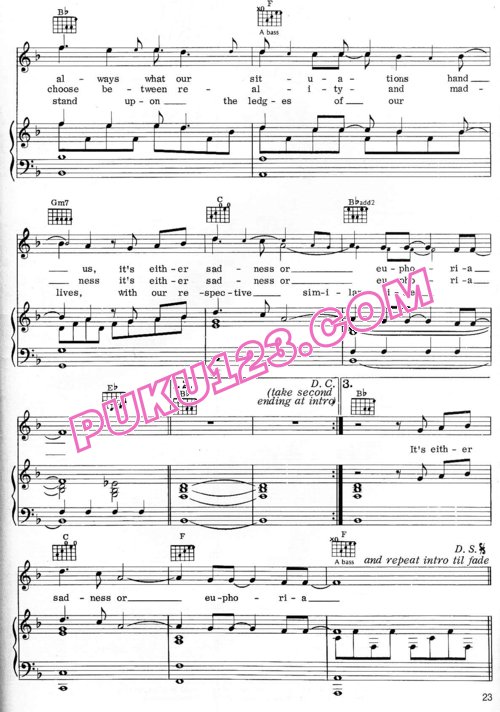 比利.乔 Billy Joel 1981《Songs in the Attic》专辑原版钢琴谱钢琴谱第2页