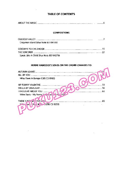 天天钢琴网-免费下载赫比·汉考Herbie Hancock 国外原版引进爵士钢琴独奏作品集