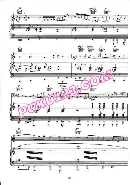 天天钢琴网-免费下载爵士歌手 Diana Krall《The Girl in the other Room》钢琴谱12首