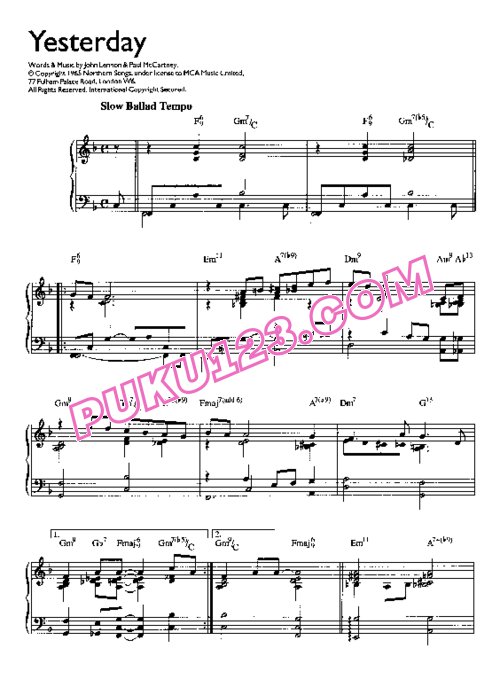 天天钢琴网-免费下载披头士爵士钢琴《Beatles for Jazz Piano》原版钢琴谱
