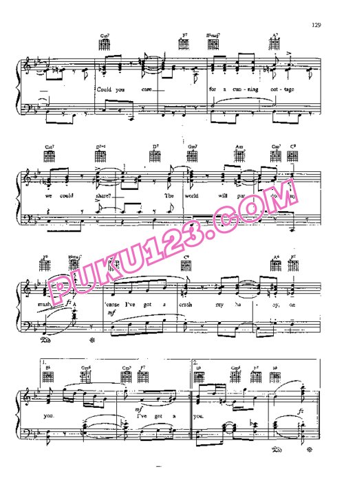 A Treasury Of Beloved Standards Piano Vocal Chord 流行钢琴谱钢琴谱第3页