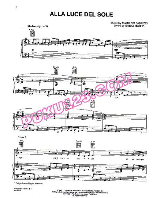 天天钢琴网-免费下载Josh Groban 乔许.葛洛班 同名专辑原版钢琴谱集13首
