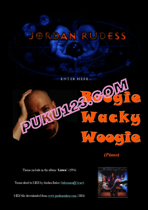 天天钢琴网-免费下载jordan rudess 精选单曲《boogie wacky woogie》钢琴作品 钢琴谱