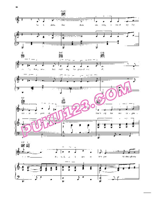 天天钢琴网-免费下载百老汇音乐片《BROADWAY SONGS》歌曲钢琴谱集（钢琴+声乐+和弦）