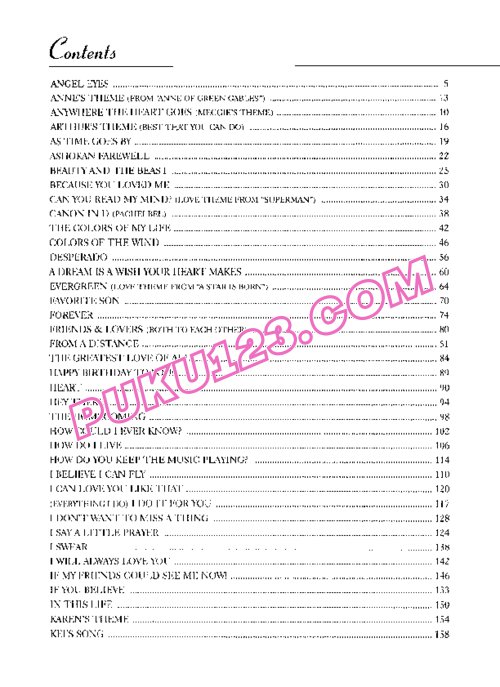 超值：77首Dan Coates 流行情调钢琴谱(酒店、咖啡厅钢琴师必备)钢琴谱第1页