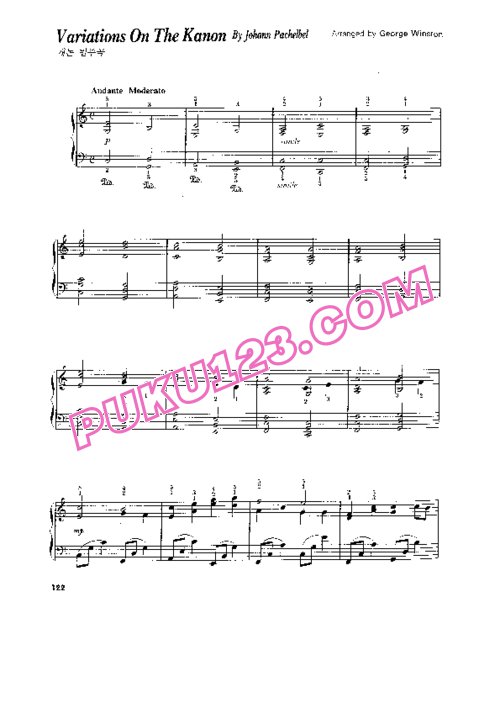 天天钢琴网-免费下载Winston乔治.温斯顿 - 卡农变奏Pachelbel - Variations On The Kanon