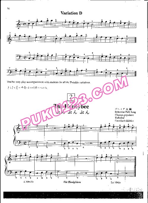 天天钢琴网-免费下载铃木钢琴教材（第一册）Suzuki Piano School - Vol 01