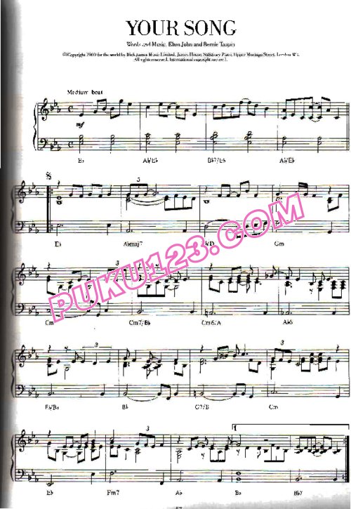 天天钢琴网-免费下载欧美流行歌曲 100 Piano Solo Book 100首钢琴独奏 钢琴谱集