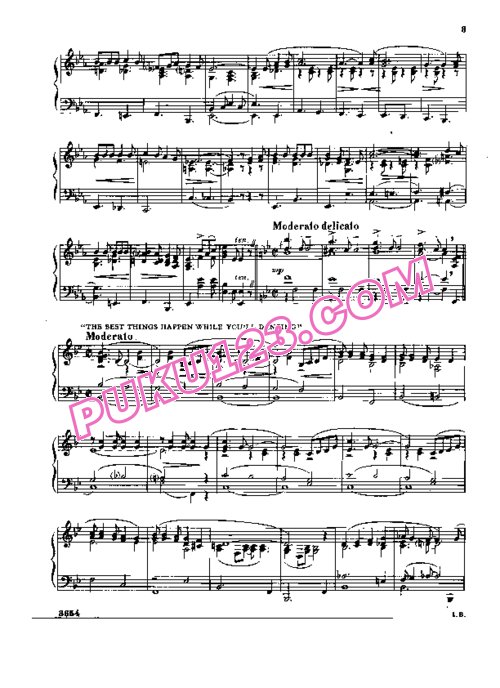 天天钢琴网-免费下载欧文.柏林Irving Berlin《白色圣诞节钢琴选曲》原版钢琴谱