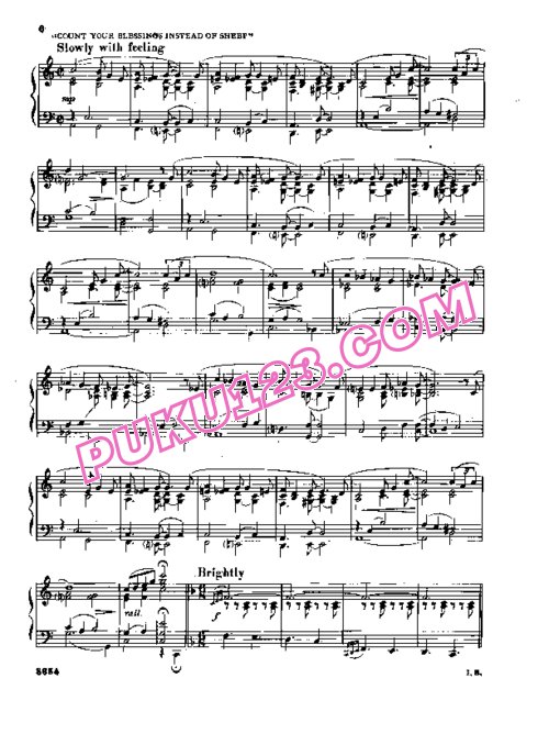 天天钢琴网-免费下载欧文.柏林Irving Berlin《白色圣诞节钢琴选曲》原版钢琴谱