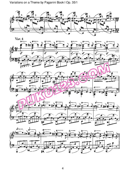 天天钢琴网-免费下载02、勃朗姆斯 帕格尼尼变奏曲 Brahms Variation on a Theme by Paganini