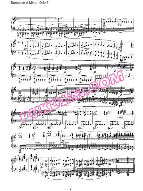 天天钢琴网-免费下载05、舒伯特A小调奏鸣曲 D. 845 Schubert Piano Sonata No.16 in A minor D. 845