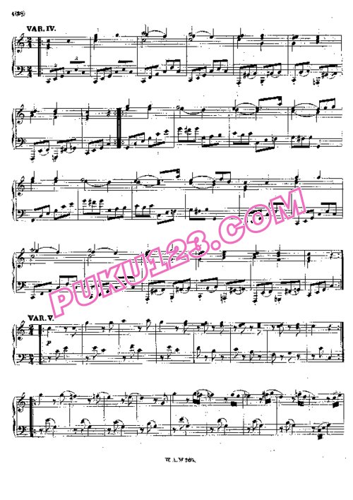 天天钢琴网-免费下载11、莫扎特小星星变奏曲K. 265300e Mozart Variations on Ah vous dirais-je, Maman, K. 265300e