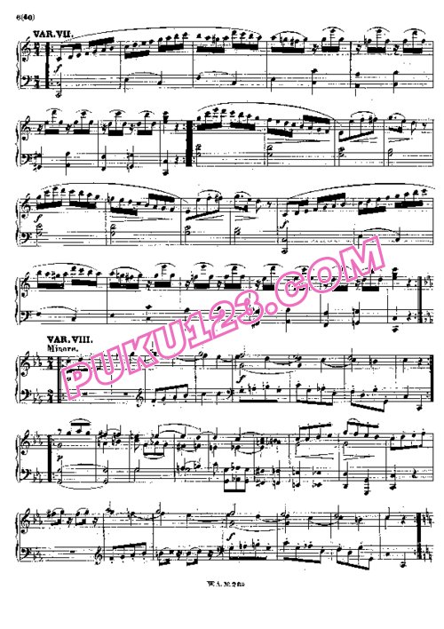 天天钢琴网-免费下载11、莫扎特小星星变奏曲K. 265300e Mozart Variations on Ah vous dirais-je, Maman, K. 265300e