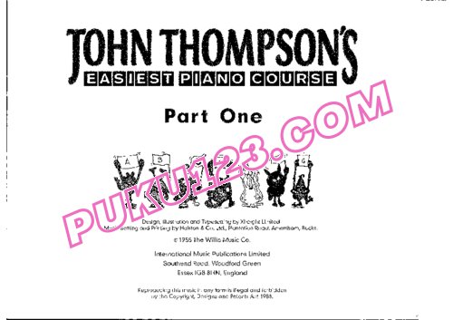天天钢琴网-免费下载John Thompson - Easiest Piano Course Part 1 小汤(1)