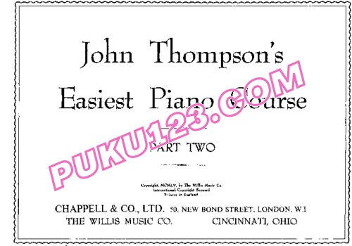 天天钢琴网-免费下载John Thompson - Easiest Piano Course Part 2 小汤(2)