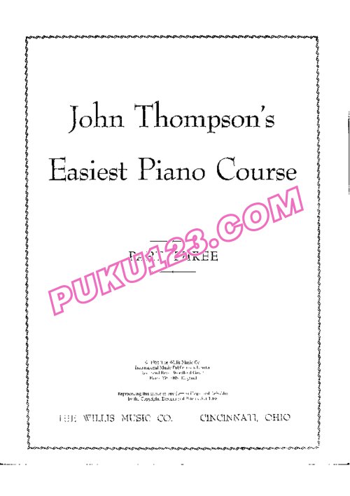 天天钢琴网-免费下载John Thompson - Easiest Piano Course Part 3 小汤(3)