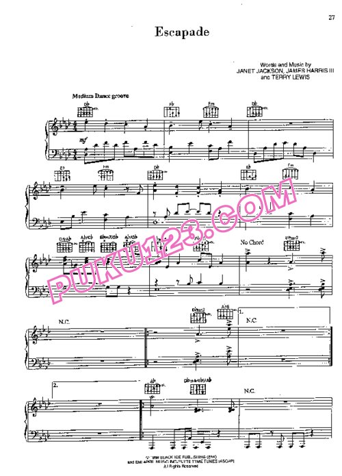 天天钢琴网-免费下载珍尼.杰克逊Jackson精选辑《Design Of A Decade》原版弹唱钢琴谱
