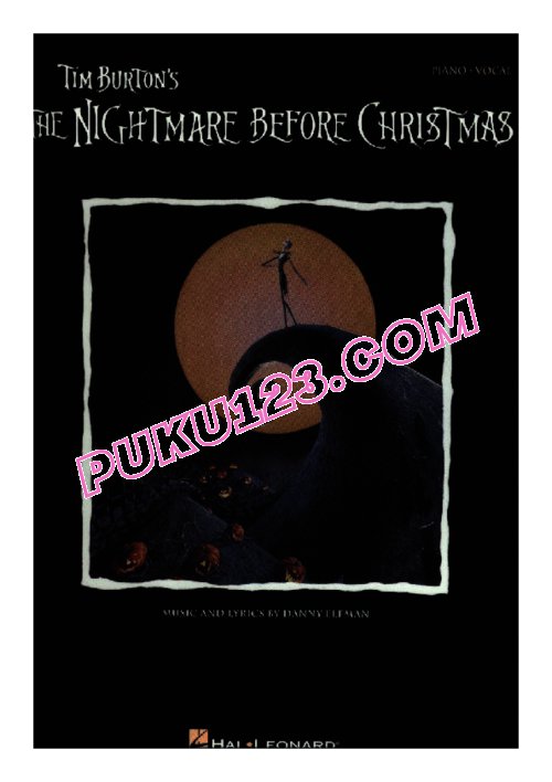 天天钢琴网-免费下载动画《圣诞夜惊魂》The Nightmare Before Christmas 钢琴谱