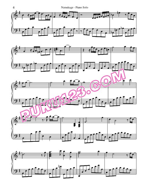 天天钢琴网-免费下载air-natsukage-piano-solo