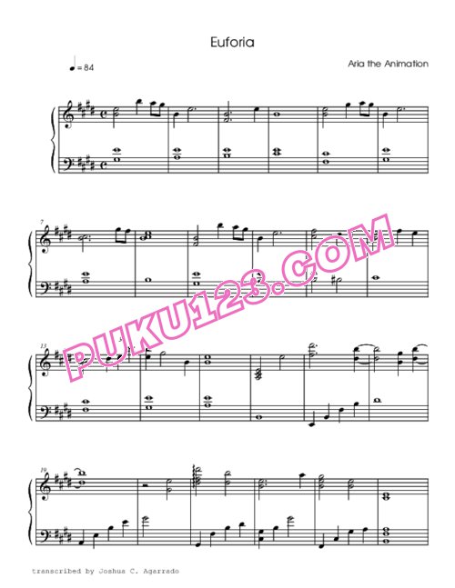 天天钢琴网-免费下载aria-the-animation-euforia