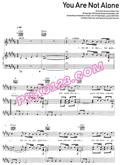 Michael Jackson - You Are Not Alone钢琴谱第1页
