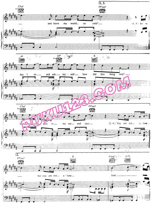Michael Jackson - You Are Not Alone钢琴谱第2页