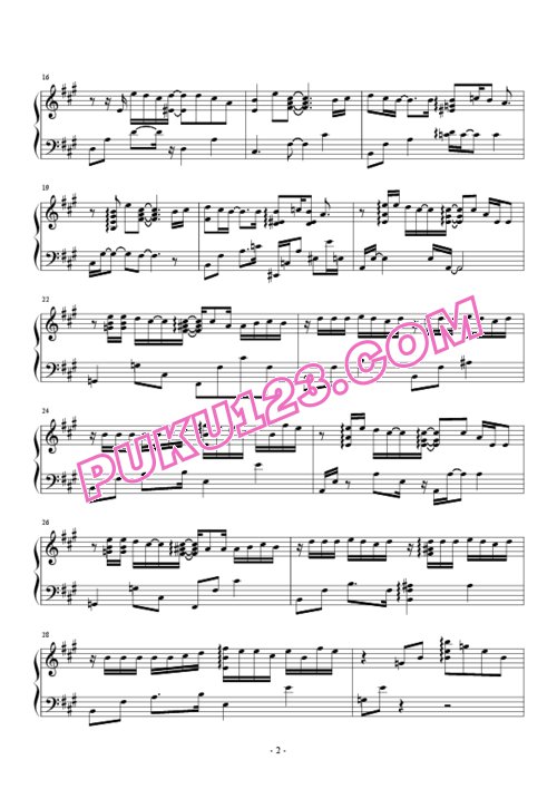 天天钢琴网-免费下载byousoku-5-centimetre-one-more-time-one-more-chance-piano-version