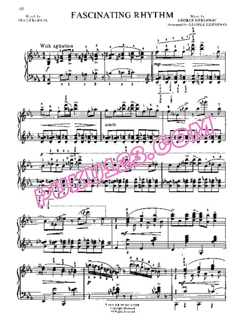 Gershwin - Inserts from Gershwin Own Transcriptions钢琴谱第1页