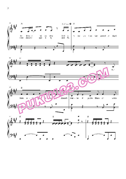 black-or-white-by-micheal-jackson-complete-piano-sheet[1]钢琴谱第2页