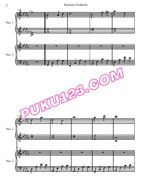 天天钢琴网-免费下载Clannad - Harukana Toshitsuki -Piano-