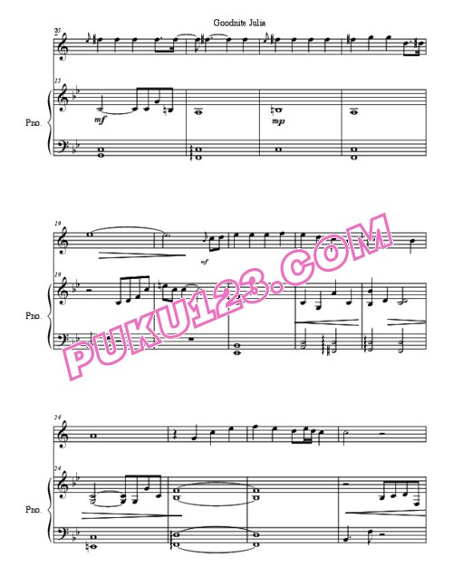 天天钢琴网-免费下载Cowboy Bebop - Goodnight Julia