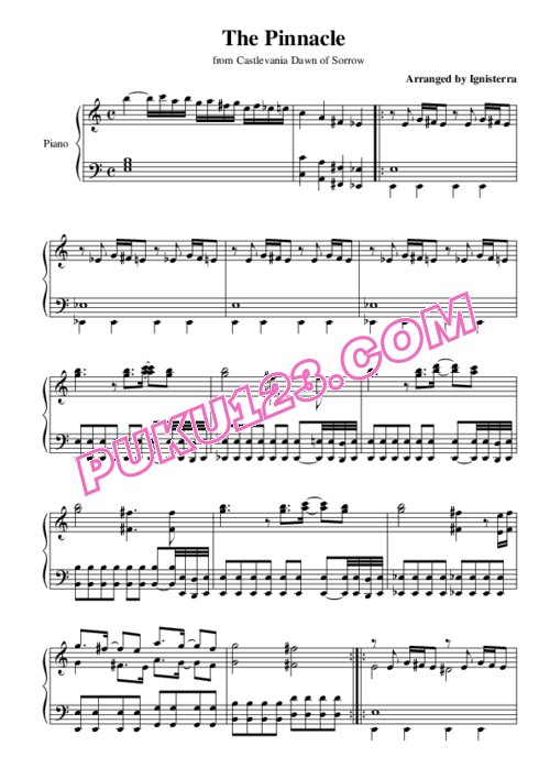 天天钢琴网-免费下载Castlevania Dawn of Sorrow - The Pinnacle