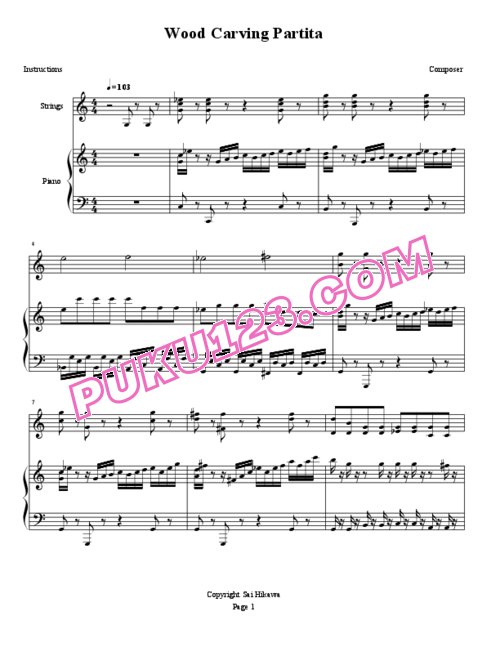 天天钢琴网-免费下载Castlevania Symphony of the Night - Wood Carving Partita
