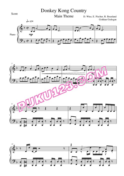 Donkey Kong Country - Main Theme钢琴谱第1页