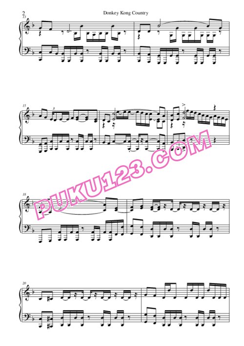 Donkey Kong Country - Main Theme钢琴谱第2页