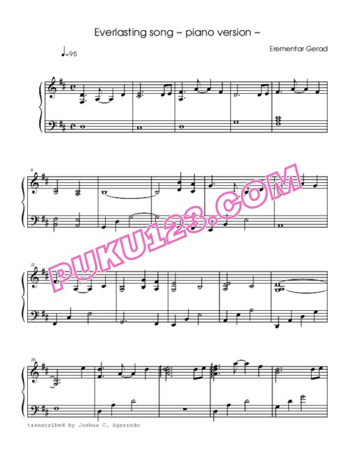 erementar-gerad-everlasting-song-piano-version钢琴谱第1页