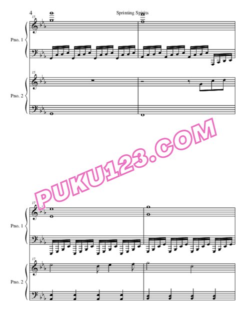 天天钢琴网-免费下载eureka-seven-sprinting-spirits-piano-duet