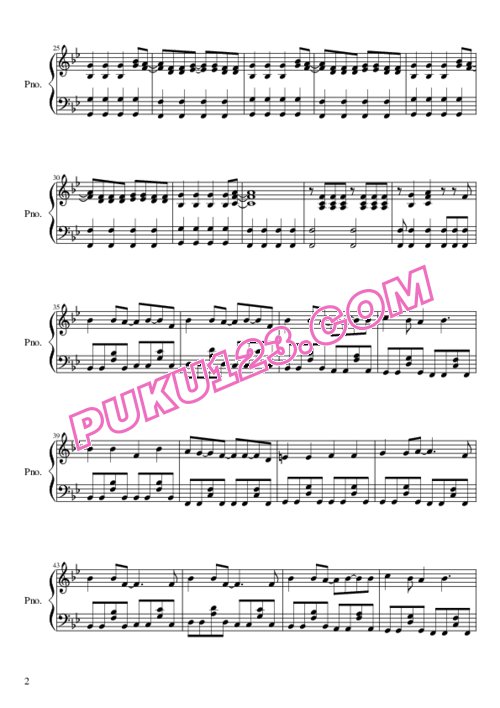 gakuen-alice-pika-pika-no-taiyou钢琴谱第2页