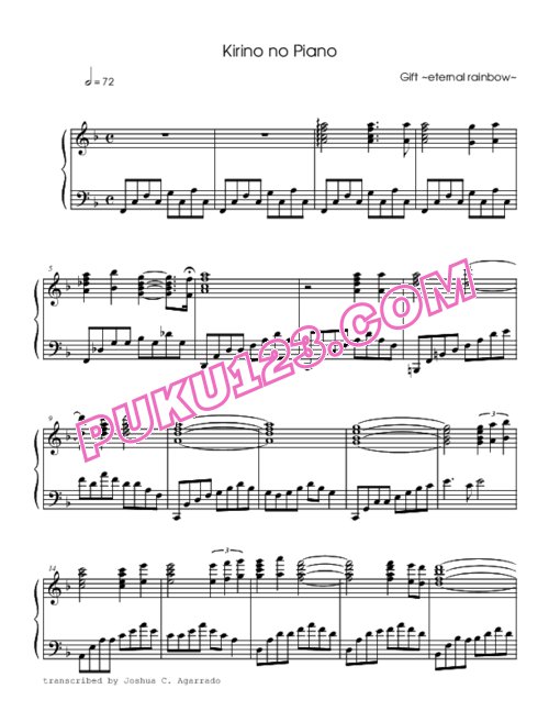 gift-eternal-rainbow-kirino-no-piano钢琴谱第1页