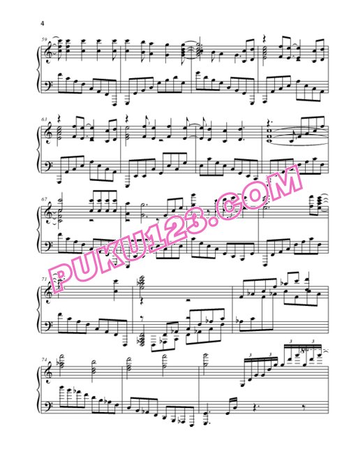 天天钢琴网-免费下载guilty-crown-my-dearest-3