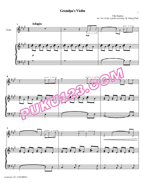 hack-sign-grandpas-violin钢琴谱第1页