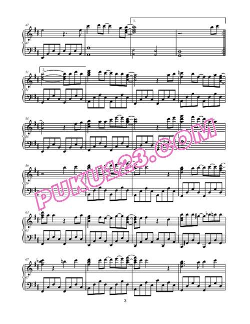 天天钢琴网-免费下载inuyasha-sotsugyou-sayonara-ashita-no-tame-ni-piano-solo