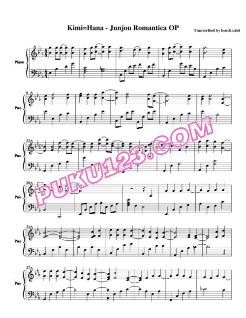 天天钢琴网-免费下载03.junjou-romantica-kimi-hana