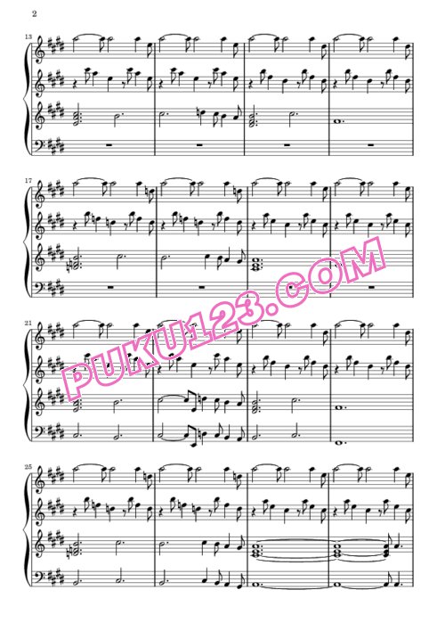 天天钢琴网-免费下载k-on-happy-rainy-day-piano-duet