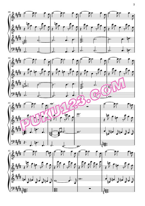 天天钢琴网-免费下载k-on-happy-rainy-day-piano-duet