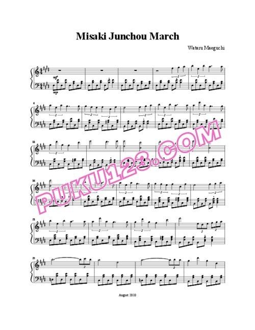 天天钢琴网-免费下载Kaichou wa Maid-sama! - Misaki Junchou March